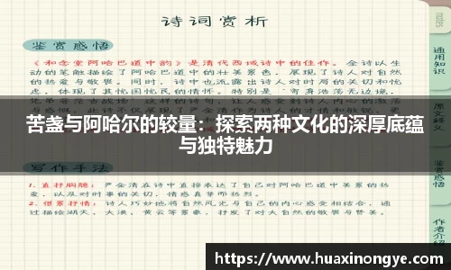 苦盏与阿哈尔的较量：探索两种文化的深厚底蕴与独特魅力